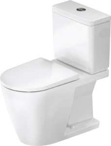 DURAVIT 2006010000 200601 Dual Flush Two Piece Toilet-Bowl, D-Neo, White, Elongated Shape, 12 in Rough-In