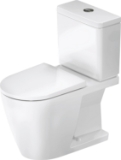 DURAVIT 2006010000 200601 Dual Flush Two Piece Toilet-Bowl, D-Neo, White, Elongated Shape, 12 in Rough-In