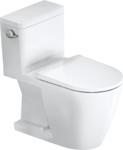 DURAVIT 20080100U3 200801 Rimless Toilet, D-Neo, 12 in Rough-In, 1.28 gpf Flush Rate, White