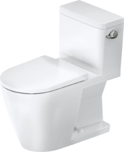 DURAVIT 20080100U4 200801 Rimless Toilet, D-Neo, 12 in Rough-In, 1.28 gpf Flush Rate, White