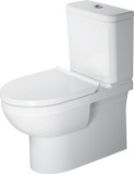 DURAVIT 2182090092 218209 Dual Flush Two Piece Rimless Toilet, No.1, White