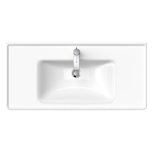 DURAVIT 2367100060 23671 D-Neo Washbasin, Rectangle Shape, 6.75 in H x 18.875 in W x 39.625 in x L, Above-Counter Mounting, Ceramic, White