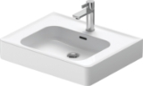 DURAVIT 2377600000 237760 Soleil by Starck Washbasin, Rectangle Shape, 5.70 in H x 18.7 in W x 23.62 in L, Wall Mounting, Ceramic, White