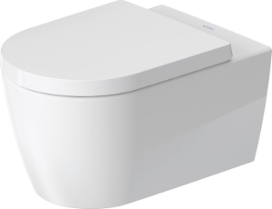 DURAVIT 2579092092 257909 Rimless Wall Mount Toilet With HygieneGlaze, ME by Starck, 1.28/0.8 gpf Flush Rate, White with HygieneGlaze