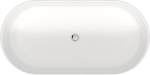 DURAVIT 700516000000090 700516 Soleil by Starck Bathtub, Soaking, Oval Shape, 63 in L x 31-1/2 in W, Center Drain, White