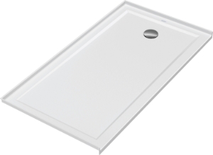 DURAVIT 720249000000090 720249 Architec Rectangular Shower Tray, White, Right Drain, 60 in L x 32 in W x 2-1/2 in D