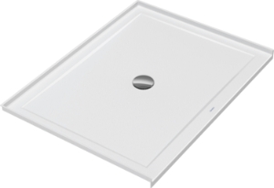 DURAVIT 720254000000090 720254 Architec Rectangular Shower Tray, White, Center Drain, 48 in L x 36 in W x 2-1/2 in D