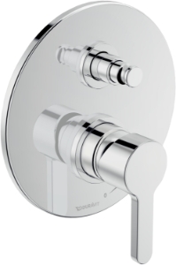 DURAVIT B05290012U10 Round Pressure Balance Trim with Diverter, Polished Chrome