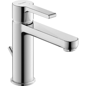 DURAVIT B21020001U10 B.2 Basin Mixer, 4.2 Lpm Flow Rate, 4-1/4 in H Spout, 1 Handle, Pop-Up Drain, 1 Faucet Hole, Polished Chrome