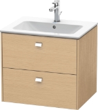 DURAVIT BR410101030 BR4101 Brioso Vanity Unit, 21.75 in OAH x 18.875 in OAW x 24.375 in OAD, Wall Mounting, Natural Oak Cabinet