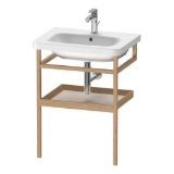 DURAVIT DS988109177 DS9881 DuraStyle Towel rail with shelf, 23.25 in L x 17.375 in THK, Floor Standing Mounting, American Walnut
