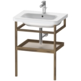 DURAVIT DS988109177 DS9881 DuraStyle Towel rail with shelf, 23.25 in L x 17.375 in THK, Floor Standing Mounting, American Walnut