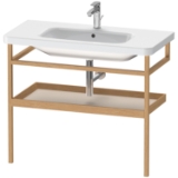 DURAVIT DS988309176 DS9883 DuraStyle Towel rail with shelf, 37 in L x 17.125 in THK, Floor Standing Mounting, European Oak