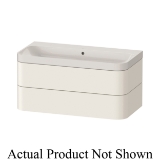 DURAVIT HP4348N3636 Happy D.2 Plus C-Shaped Furniture Washbasin With Vanity Unit, 18-1/2 in OAH x 38-1/2 in OAW x 19-3/8 in OAD, Wall Mount