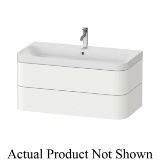 DURAVIT HP4348O3636 Happy D.2 Plus C-Shaped Furniture Washbasin With Vanity Unit, 18-1/2 in OAH x 38-1/2 in OAW x 19-3/8 in OAD, Wall Mount