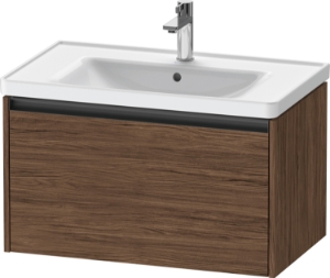 DURAVIT K25083021210000 K25083 Ketho.2 Vanity Unit, 17.322 in OAH x 30.866 in OAW x 17.913 in OAD, Wall Mounting, Walnut Dark Decor Cabinet
