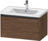 DURAVIT K25083021210000 K25083 Ketho.2 Vanity Unit, 17.322 in OAH x 30.866 in OAW x 17.913 in OAD, Wall Mounting, Walnut Dark Decor Cabinet