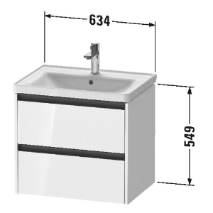 DURAVIT K25282079790000 K25282 Ketho.2 Vanity Unit, 21.614 in OAH x 14.763 in OAW x 17.913 in OAD, Wall Mounting, Natural Walnut Decor Cabinet