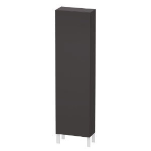 DURAVIT LC1171R8080 L-Cube Wall Mounted Tall Cabinet With Right Hinge, 19-3/4 in OAL x 9-5/8 in OAW x 69-3/8 in OAH, Wood, Graphite Super Matte