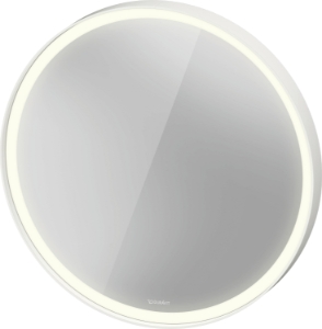 DURAVIT LC7375000006000 LC7375 L-Cube Lighting Mirror, Round Shape, LED Lamp, White Matte