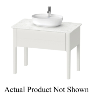 DURAVIT LU956403939 Luv Vanity Unit, 29-3/8 in OAH x 37 in OAW x 22-1/2 in OAD, Floor Standing Mount, Satin Matte Nordic White Cabinet