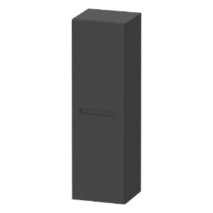 DURAVIT N11308R49490000 N11308 Duravit No.1 Wall Mounted Semi-tall Cabinet, 15.75 in OAL x 14.125 in OAW x 52 in OAH, 3-Ply Chipboard, Graphite Matte
