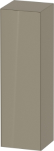 DURAVIT WT1332LH2H2 WT1332 White Tulip Wall Mounted Semi-tall Cabinet, 15.75 in OAL x 14.125 in OAW x 52 in OAH, MDF, Stone Gray High Gloss