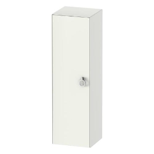 DURAVIT WT1333R3636 WT1333 Wall Mounted Semi-tall Cabinet, 15.75 in OAL x 14.125 in OAW x 52 in OAH, MDF, White Silk Matte