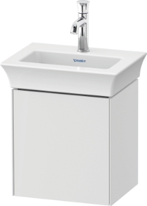 DURAVIT WT4240R8585 WT4240 L/R Door on the Right Washbasin Cabinet, 16.125 in OAH x 11.75 in OAW x 15.125 in OAD, Wall Mounting, White High Gloss Cabinet