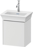 DURAVIT WT4240R8585 WT4240 L/R Door on the Right Washbasin Cabinet, 16.125 in OAH x 11.75 in OAW x 15.125 in OAD, Wall Mounting, White High Gloss Cabinet