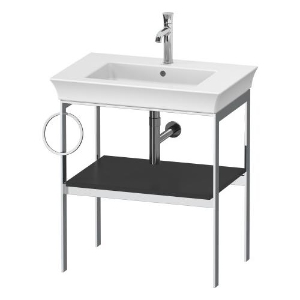 DURAVIT WT4543L5858 WT4543 White Tulip Console, 26.875 in L x 17.75 in W, Floor Standing Mounting, Graphite Satin Matte Cabinet