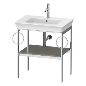 DURAVIT WT4546B9292 WT4546B White Tulip Console, 26.875 in L x 17.75 in W, Floor Standing Mounting, Stone Gray Satin Matte