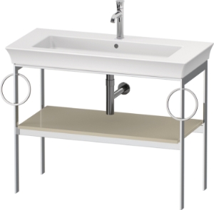 DURAVIT WT4547BH3H3 WT4547B White Tulip Console, 38.75 in L x 17.75 in W, Floor Standing Mounting, Taupe High Gloss