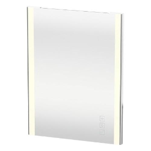 DURAVIT XS7011000006000 XS7011 Xsquare Lighting Mirror, Rectangle Shape, 23.625 in L x 1.25 in W, LED Lamp, Chrome