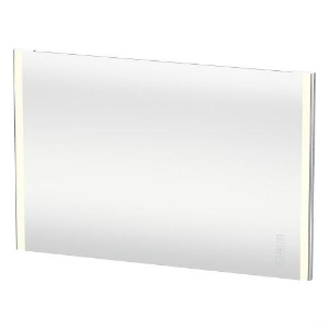 DURAVIT XS7014000006000 XS7014 Xsquare Lighting Mirror, Rectangle Shape, 47.25 in L x 1.25 in W, LED Lamp, Chrome