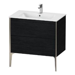 DURAVIT XV44820B216 XV4482 XViu Vanity Unit, 23.375 in OAH x 18.875 in OAW x 31.875 in OAD, Floor Standing Mounting, Black Oak Cabinet