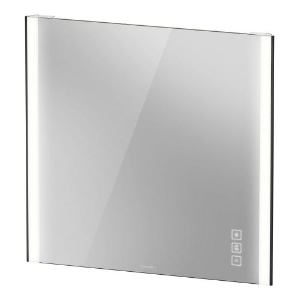 DURAVIT XV70420B2B26000 XV7042 Xviu Lighting Mirror, Rectangle Shape, 32.25 in L x 1.625 in W, LED Lamp, Black Matte