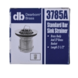 Dearborn® 3785A Standard Bar Sink Strainer, 2-1/8 in OAL, Tailpiece Connection, Brass