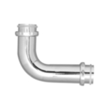 Dearborn® 1033D-1 Closet Flush Elbow, 2 x 6 x 8 in Nominal, 20 ga, Brass, Polished Chrome