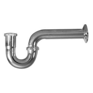 Dearborn® 704-1 P-Trap, 1-1/2 in Nominal, 1-1/2 in Inlet x 1-1/2 in Outlet, Brass, Slip Joint Connection, 17 Gauge, Chrome Plated