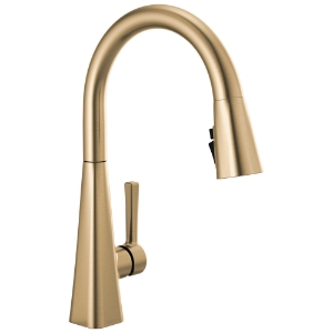 DELTA® 19802Z-CZ-DST Lenta™ Single Faucet, 1.8 gpm Flow Rate, Champagne Bronze, 1 Handle, 1 or 3 Faucet Holes, Commercial