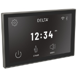 DELTA® 5CN-550L-KS-PR Digital Interface Steam Shower Control, Digital Display, Lumicoat® Black Stainless, Lumicoat® Black Stainless