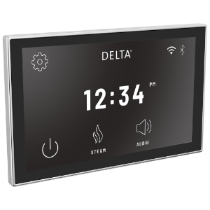 DELTA® 5CN-550L-PR Digital Interface Steam Shower Control, Digital Display, Lumicoat® Chrome