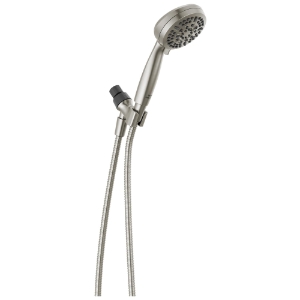 DELTA® 75511SN Universal Hand Shower, 4-3/8 in Dia Shower Head 5 Shower Head, 1.75 gpm Flow Rate, 60 in L Hose, Spotshield Brushed Nickel