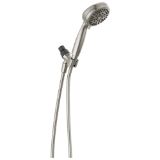 DELTA® 75511SN Universal Hand Shower, 4-3/8 in Dia Shower Head 5 Shower Head, 1.75 gpm Flow Rate, 60 in L Hose, Spotshield Brushed Nickel