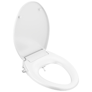 DELTA® 833004-WH 833004 Manual Bidet Seat, Elongated Bowl, Closed Front, Plastic, White, Slow-Close Hinge