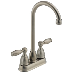 DELTA® B28911LF-SS Foundations® Two Handle Bar/Prep Faucet, Stainless