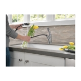 DELTA® 470-PROMO-DST Signature™ Kitchen Faucet, 1.8 gpm Flow Rate, Swivel Spout, Chrome, 1 Handle, 3 Faucet Holes