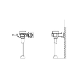 DELTA® Teck® 81T231-30-05 Exposed Manual Flush Valve, 8 gpm, 3/4 in Spud, 25 psi, Chrome