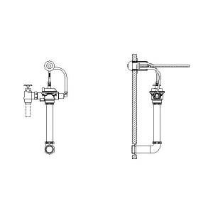 DELTA® Teck® 83T000-48 Concealed Manual Flush Valve, 25 gpm Flush Rate, 1-1/2 in Inlet, 1-1/2 in Spud, 25 psi Pressure, Polished Chrome
